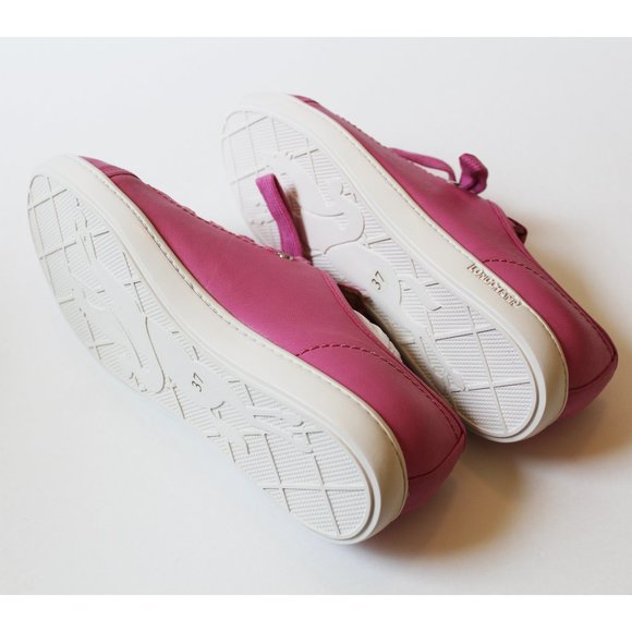 NEW Authentic Longchamp Le Pliage Leather sneakers- Pink - Picture 4 of 10